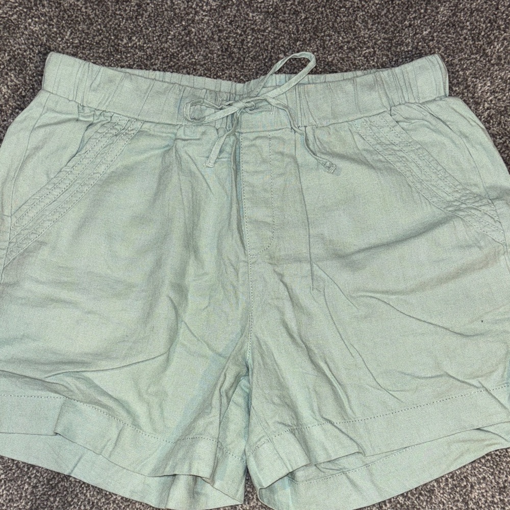 Briggs New York Light Green Flat Front drawstring with garter Shorts size medium - Picture 8 of 8